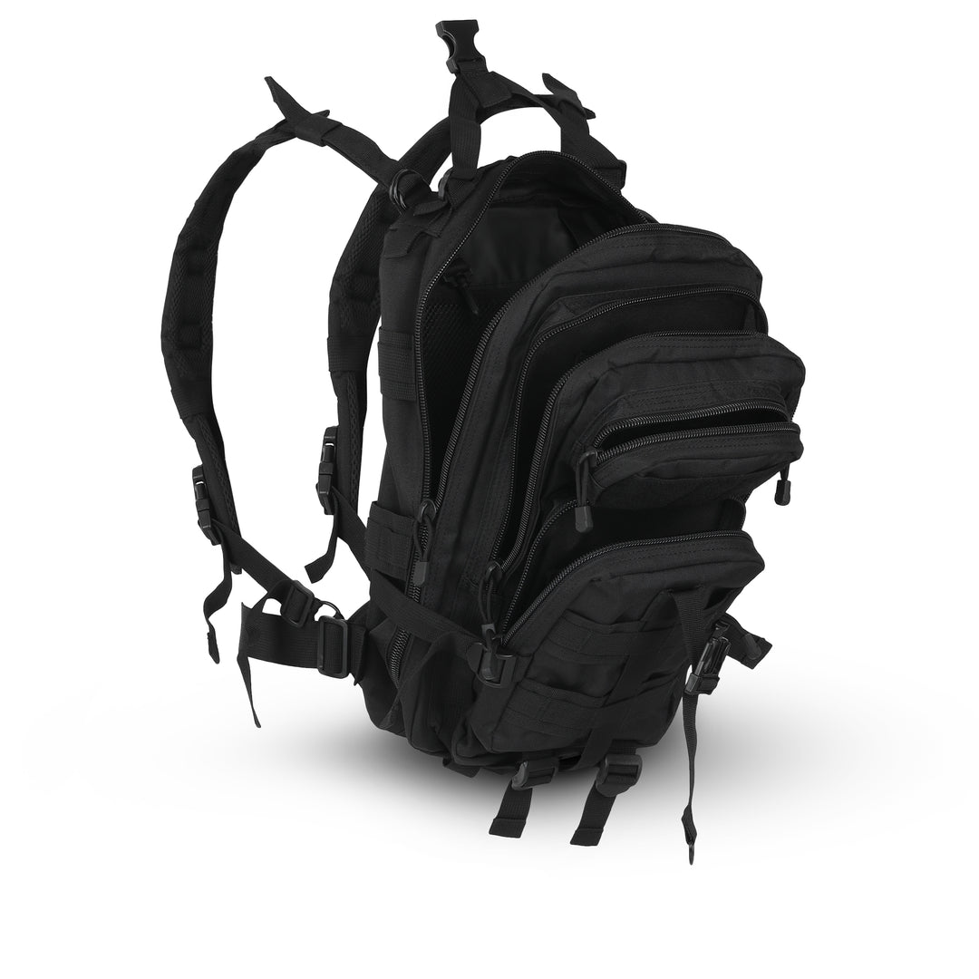 GORILLA PAKS 30L Small Tactical Backpack (Black) Military MOLLE Assault Rucksack Bug Out Bag 3 Day Army Pack for Hiking Daypack, Hunting, Camping, Survival, EDC, Gym