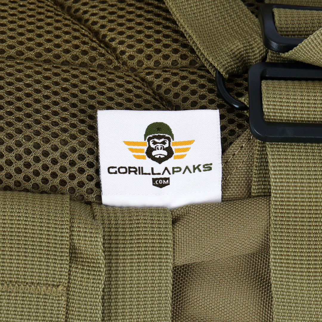 GORILLA PAKS 30L Small Tactical Backpack (Tan) Military MOLLE Assault Rucksack Bug Out Bag 3 Day Army Pack for Hiking Daypack, Hunting, Camping, Survival, EDC, Gym