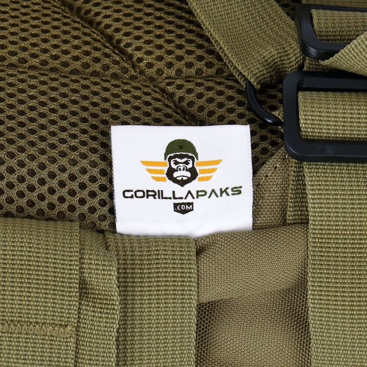 GORILLA PAKS 30L Small Tactical Backpack (Tan) Military MOLLE Assault Rucksack Bug Out Bag 3 Day Army Pack for Hiking Daypack, Hunting, Camping, Survival, EDC, Gym