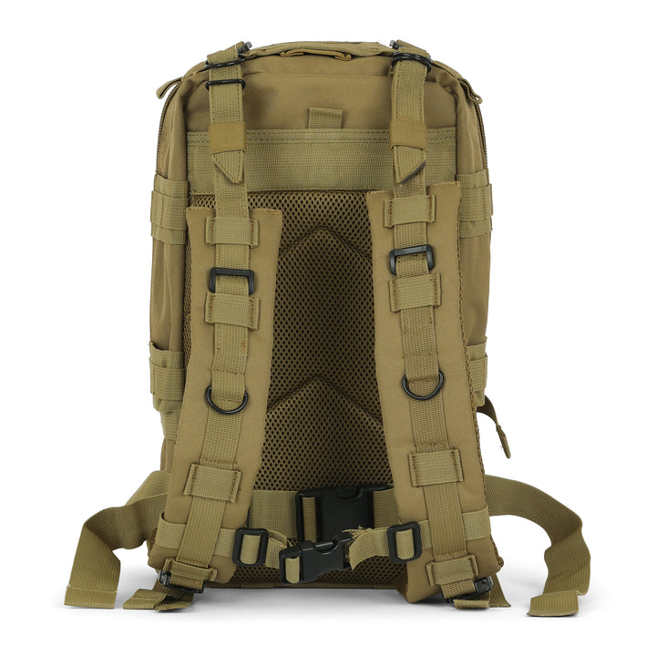 GORILLA PAKS 30L Small Tactical Backpack (Tan) Military MOLLE Assault Rucksack Bug Out Bag 3 Day Army Pack for Hiking Daypack, Hunting, Camping, Survival, EDC, Gym