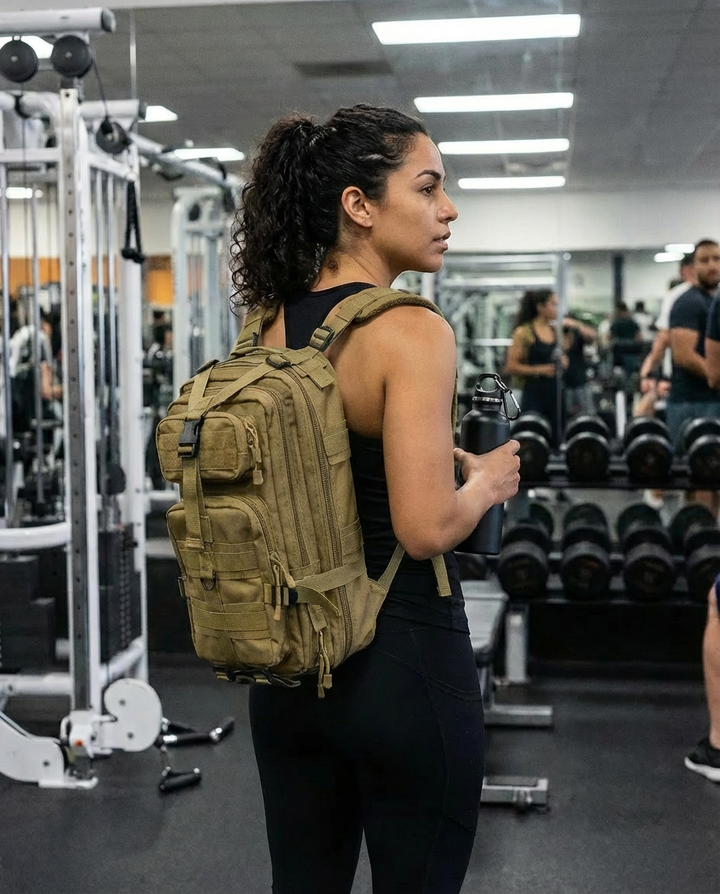 GORILLA PAKS 30L Small Tactical Backpack (Tan) Military MOLLE Assault Rucksack Bug Out Bag 3 Day Army Pack for Hiking Daypack, Hunting, Camping, Survival, EDC, Gym