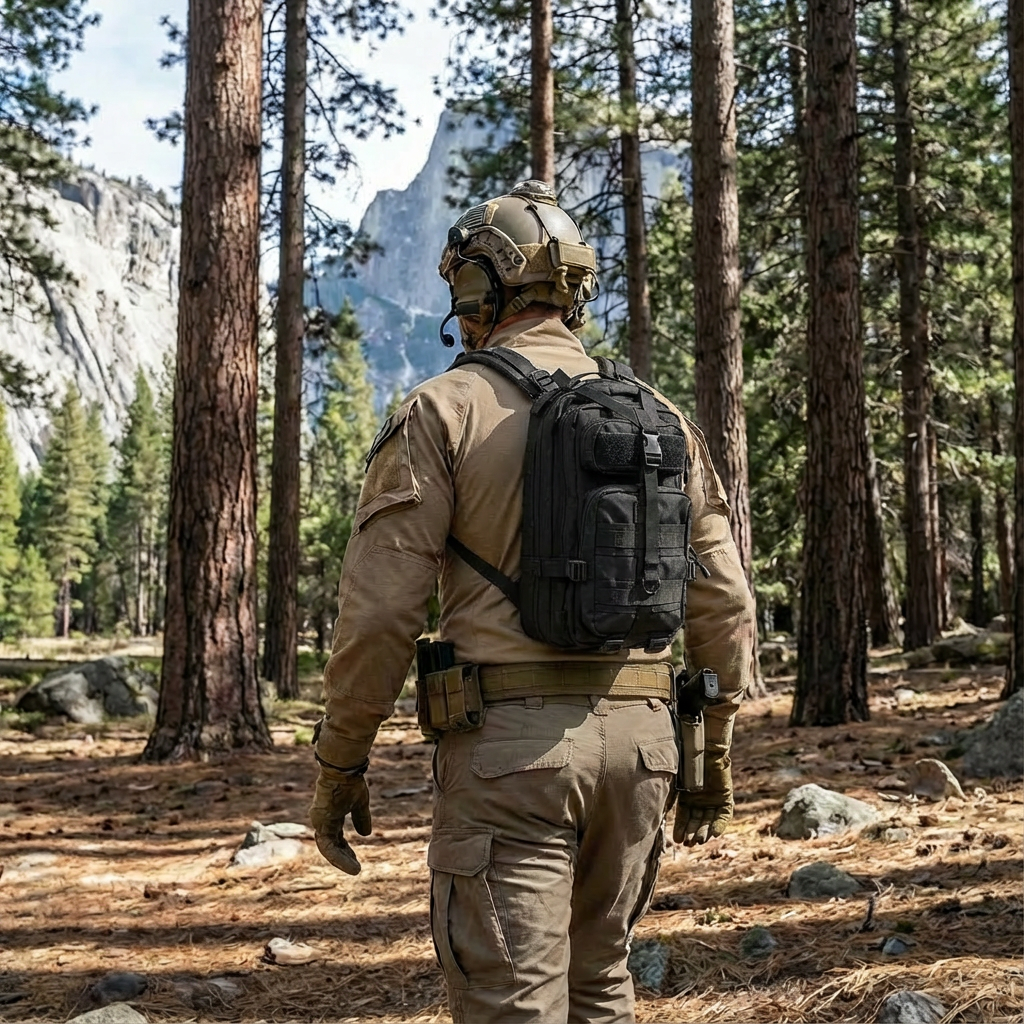 30l outdoor military tactical camping hiking trekking backpack rucksack black GORILLA PAKS 30L Small Tactical MOLLE Backpack – Military Rucksack in Black